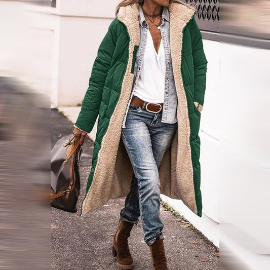 Abrigo largo acolchado con capucha I Ideal para el invierno