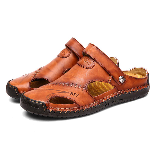 Sandalias de Cuero Hechas a Mano para Hombre con Diseño Transpirable I Ideales para el Verano