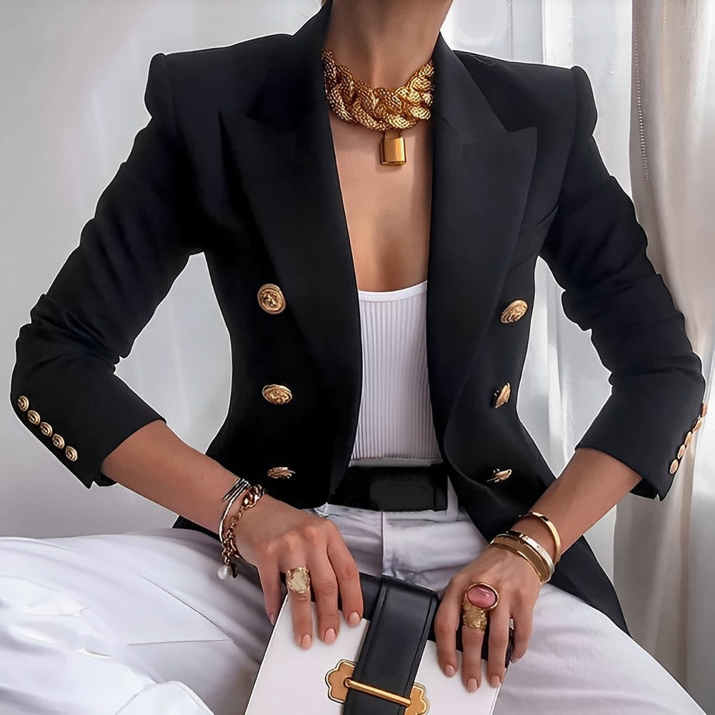 Blazer sartoriale con vestibilità slim e dettagli raffinati I Ideale per la primavera e l'autunno