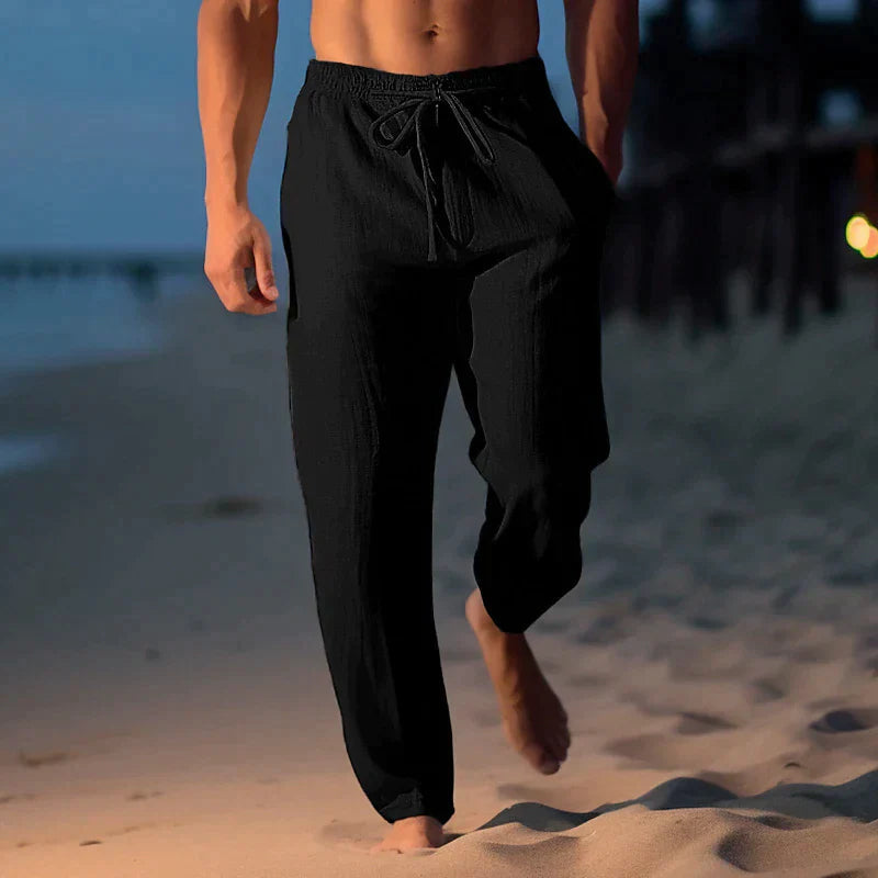 Pantalones Ligeros de Lino con Tejido Transpirable para Hombres | Ideal para Verano