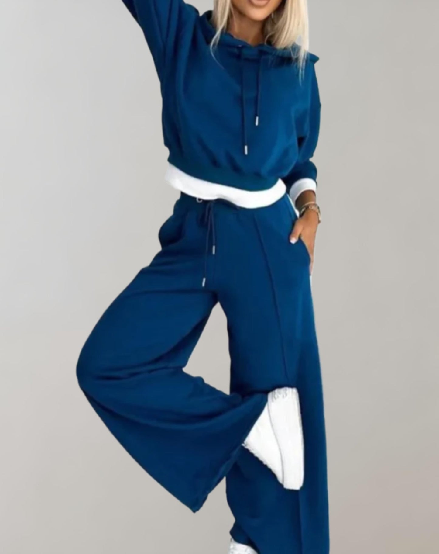 Conjunto elegante de dos piezas con pantalones ajustados I Ideal para primavera y otoño