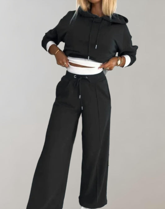 Conjunto elegante de dos piezas con pantalones ajustados I Ideal para primavera y otoño