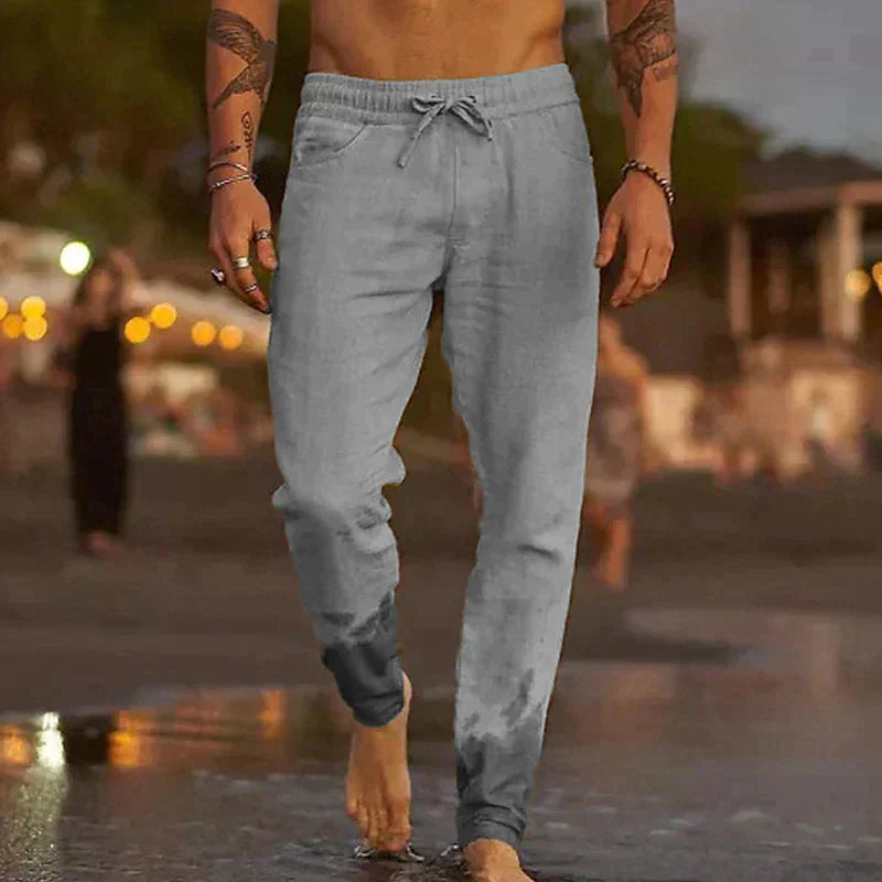 Pantalones de Lino Ligeros para Hombre con Ajuste Relajado I Ideales para el Verano