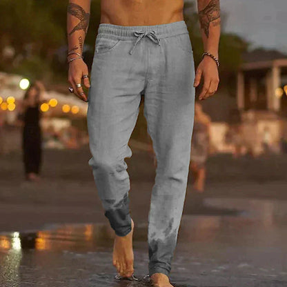 Pantalones de Lino Ligeros para Hombre con Ajuste Relajado I Ideales para el Verano