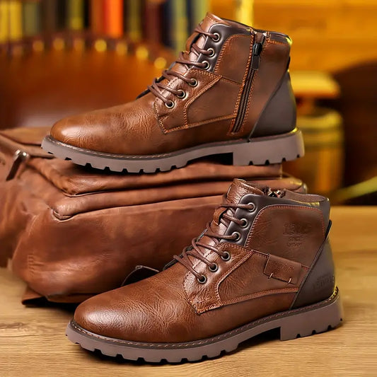 Botines de Cuero con Cremallera Lateral | Ideales para Otoño e Invierno