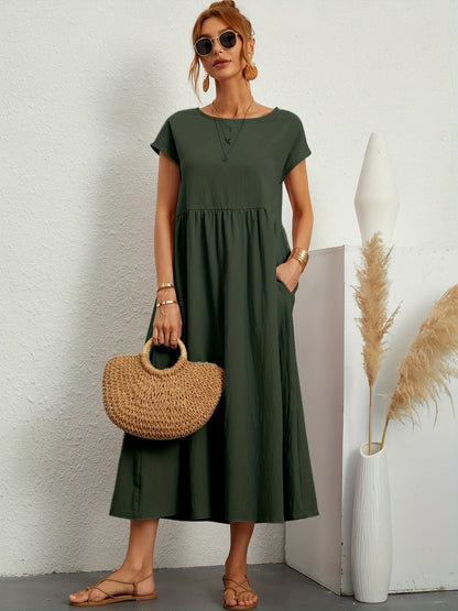 Vestido Midi con Ajuste Elegante y Tela Suave | Ideal para Primavera y Verano