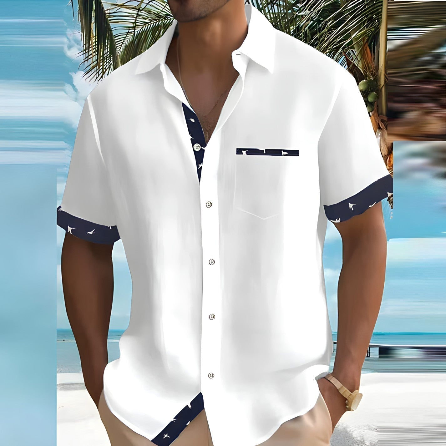 Camisa de Manga Corta para Hombre con Tejido Transpirable | Ideal para el Verano