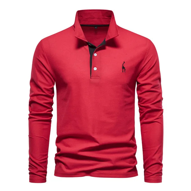 Camisa Polo de Manga Larga para Hombre con Tejido Transpirable | Ideal para Primavera y Otoño