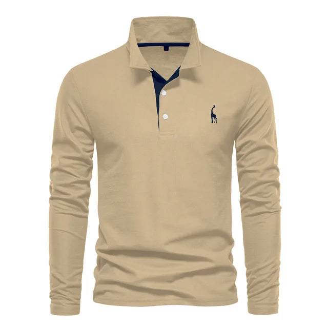 Camisa Polo de Manga Larga para Hombre con Tejido Transpirable | Ideal para Primavera y Otoño