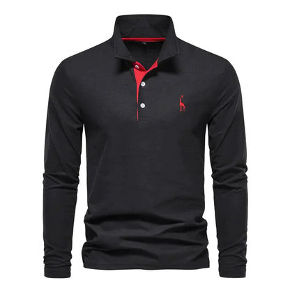 Camisa Polo de Manga Larga para Hombre con Tejido Transpirable | Ideal para Primavera y Otoño