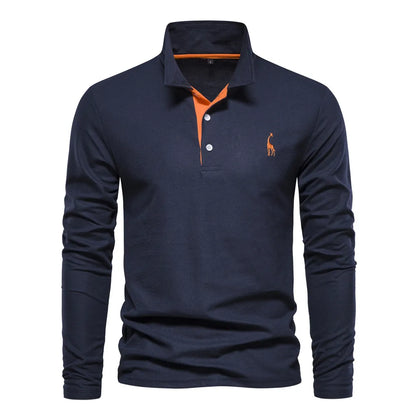Camisa Polo de Manga Larga para Hombre con Tejido Transpirable | Ideal para Primavera y Otoño