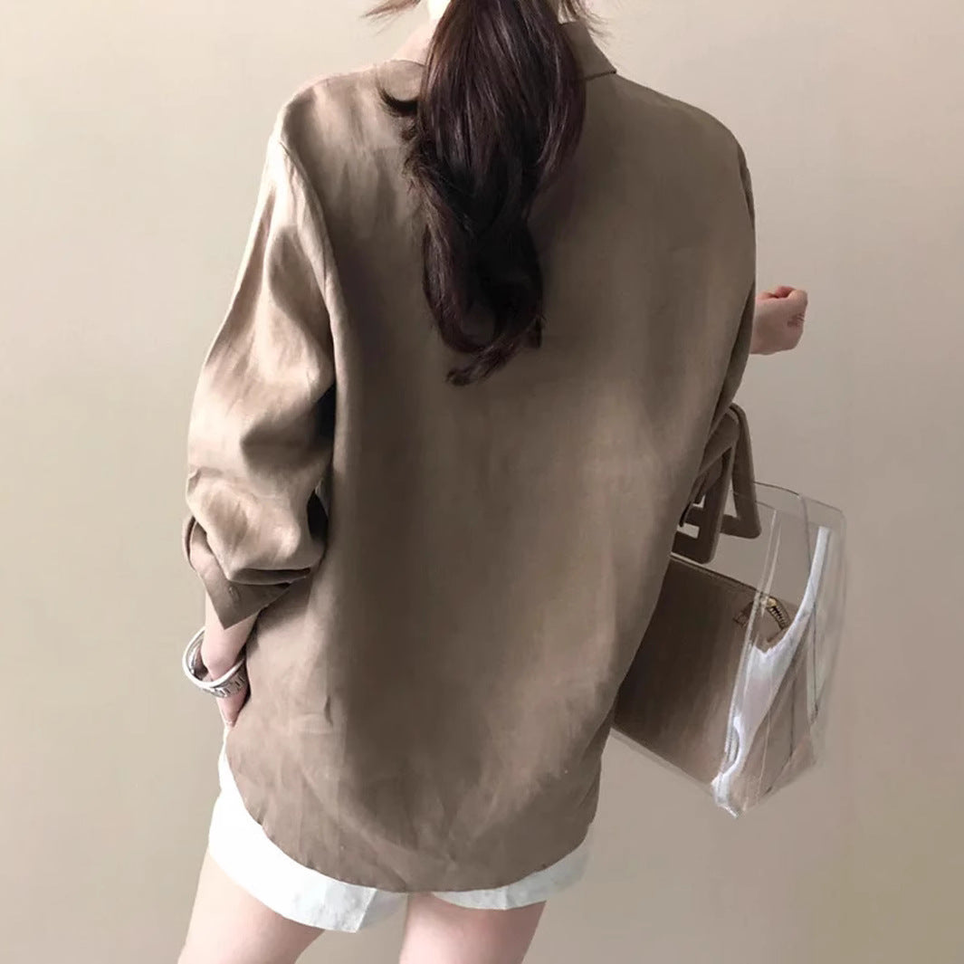 Camisa Holgada de Manga Larga con Bolsillo | Ideal para Otoño e Invierno