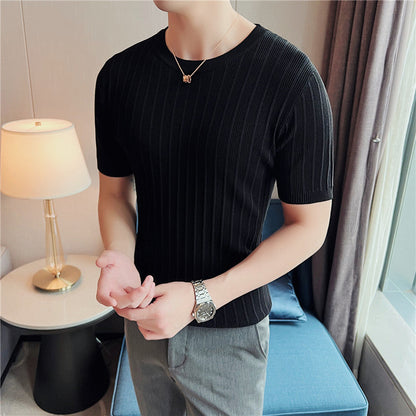 Suéter Delgado de Punto para Hombre, Ideal para Primavera y Otoño