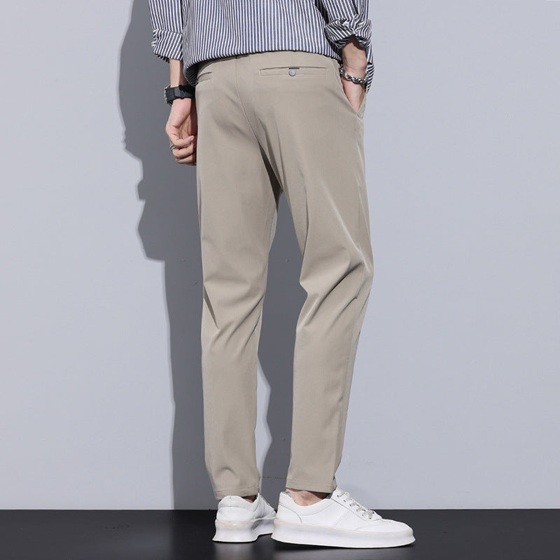 Pantalones Rectos y Ajustados con Elástico Ideales para Otoño e Invierno