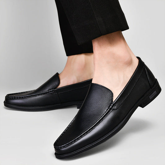 Zapatos de Cuero Hombre - Mocasín Slip-On Suela Blanda | Ideal para Todas las Temporadas