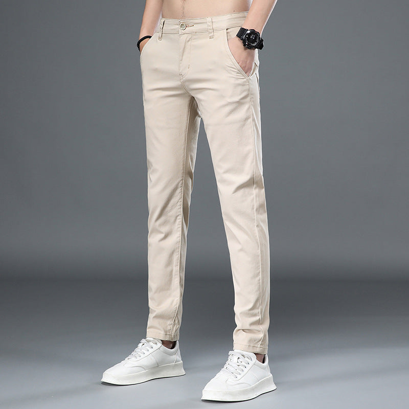 Pantalones de Traje de Pierna Recta para Hombre con Cierre de Cremallera Ideales para Primavera y Otoño