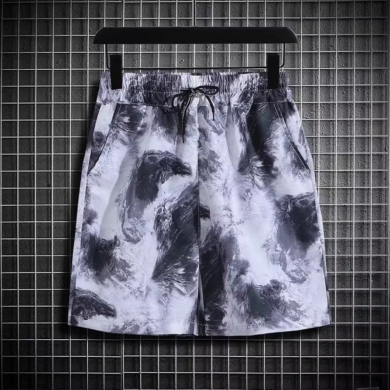 Conjunto de Playa de Dos Piezas para Hombre de Secado Rápido con Estampado Floral Ideal para el Verano