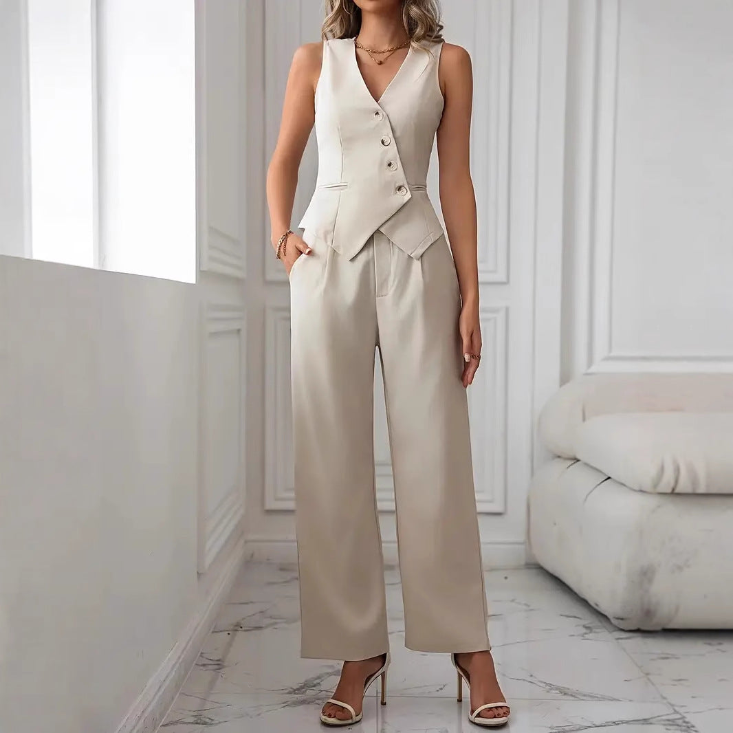 Chaleco sin mangas y conjunto de pantalones | Ideal para primavera y verano