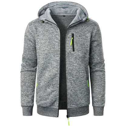 Cárdigan Jacquard con Capucha para Hombre, Ideal para Otoño