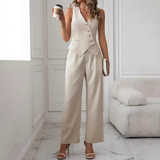 Chaleco sin mangas y conjunto de pantalones | Ideal para primavera y verano