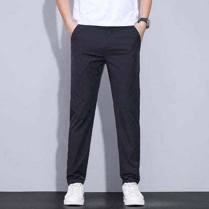 Pantalones Rectos de Seda Helada para Hombre – Ideales para el Verano