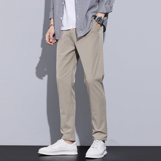 Pantalones Rectos y Ajustados con Elástico Ideales para Otoño e Invierno
