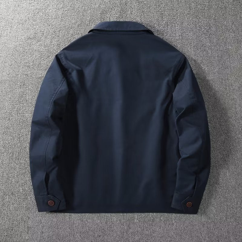 Chaqueta de Nylon Impermeable con Cuello de Solapa y Forro de Algodón | Ideal para Primavera y Otoño