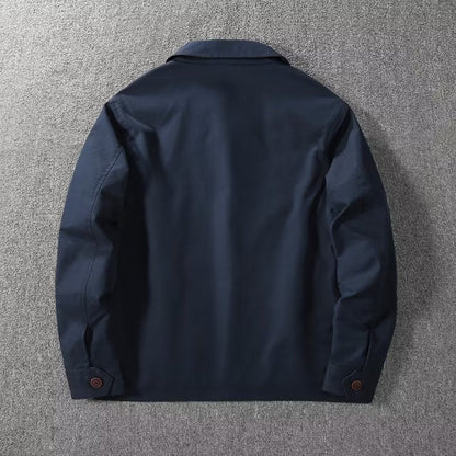 Chaqueta de Nylon Impermeable con Cuello de Solapa y Forro de Algodón | Ideal para Primavera y Otoño