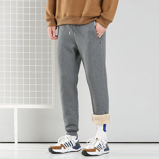 Pantalones de Algodón Forrados con Fleece para Hombre, Ideales para el Invierno