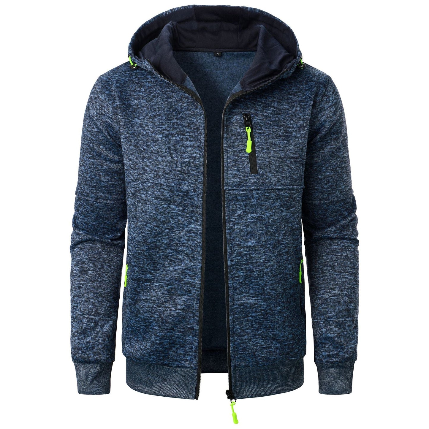 Cárdigan Jacquard con Capucha para Hombre, Ideal para Otoño