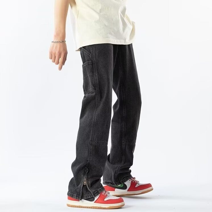 Pantalones Rectos de Poliéster Ideales para Primavera y Otoño