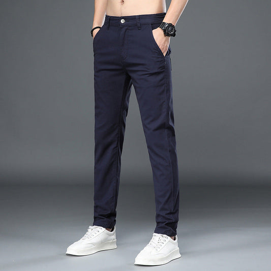 Pantalones de Traje de Pierna Recta para Hombre con Cierre de Cremallera Ideales para Primavera y Otoño
