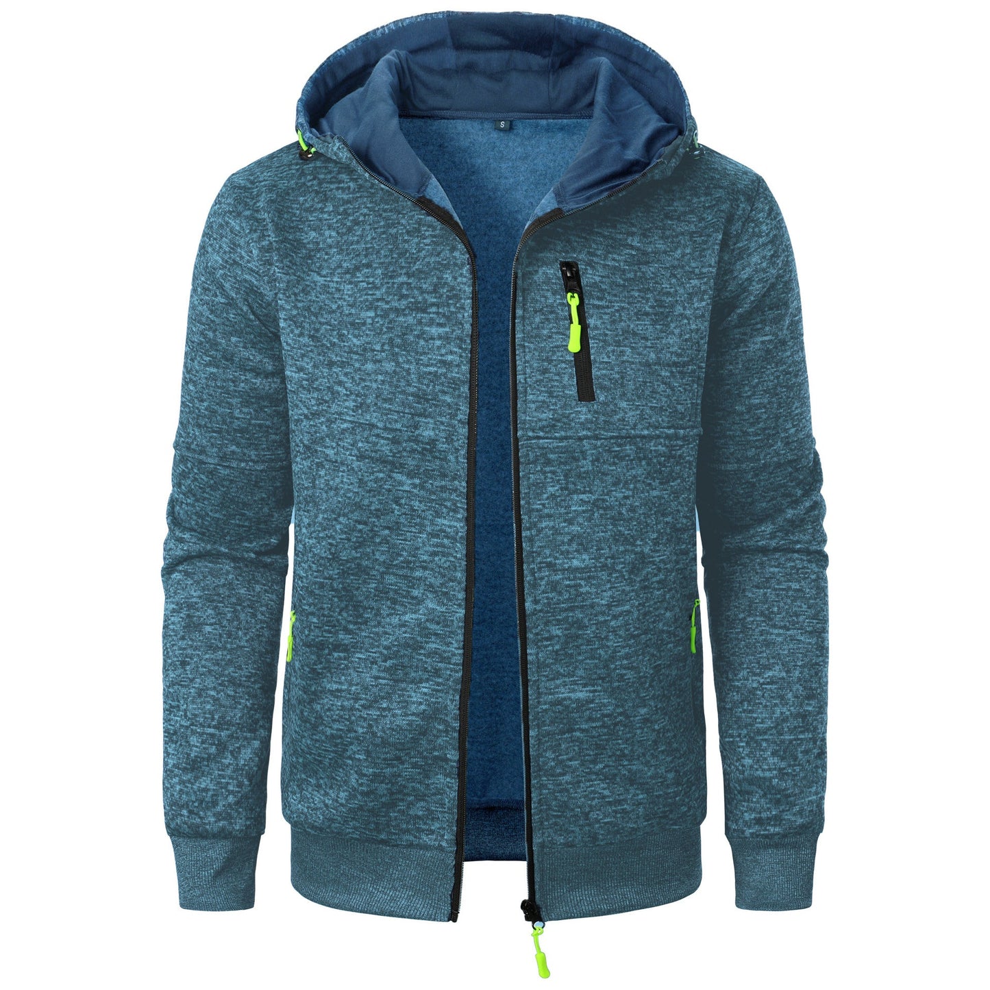 Cárdigan Jacquard con Capucha para Hombre, Ideal para Otoño