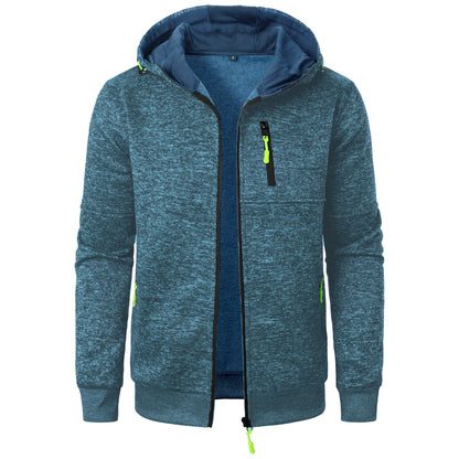 Cárdigan Jacquard con Capucha para Hombre, Ideal para Otoño