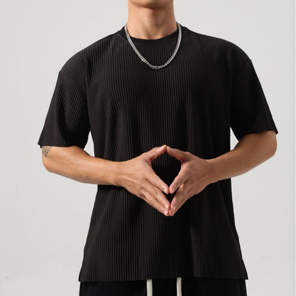 Top Deportivo de Manga Larga a Rayas para Hombre, Suelto, Ideal para Primavera y Otoño