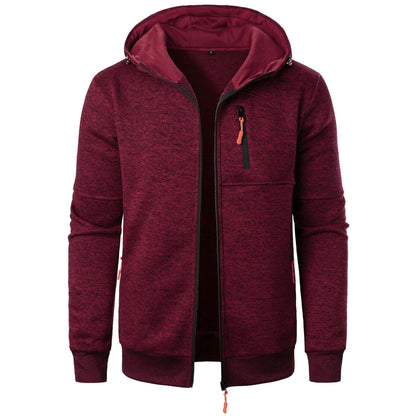 Cárdigan Jacquard con Capucha para Hombre, Ideal para Otoño