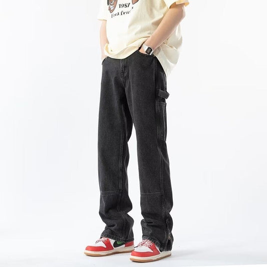 Pantalones Rectos de Poliéster Ideales para Primavera y Otoño