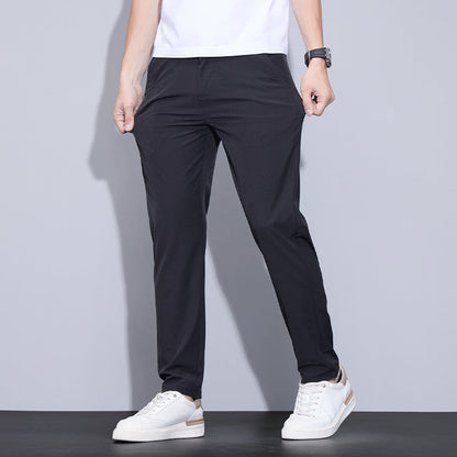 Pantalones Rectos de Seda Helada para Hombre – Ideales para el Verano