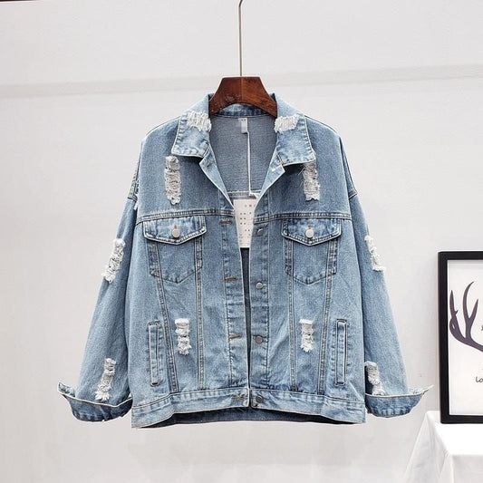 Chaqueta de Mezclilla Desgastada | Ideal para Primavera y Otoño