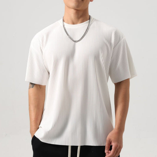 Top Deportivo de Manga Larga a Rayas para Hombre, Suelto, Ideal para Primavera y Otoño