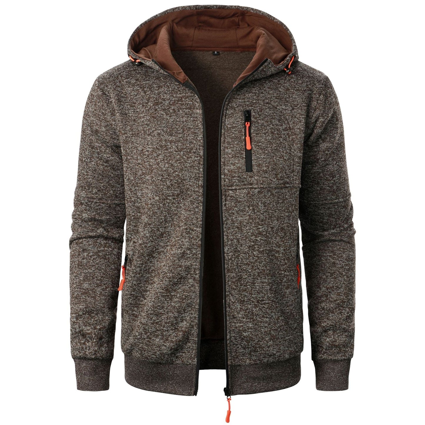 Cárdigan Jacquard con Capucha para Hombre, Ideal para Otoño