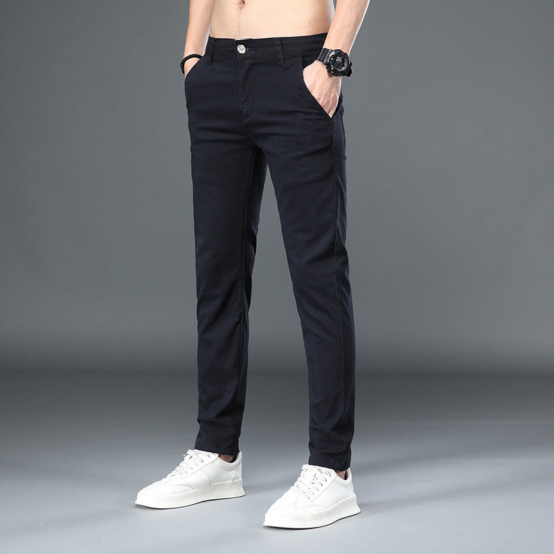 Pantalones de Traje de Pierna Recta para Hombre con Cierre de Cremallera Ideales para Primavera y Otoño