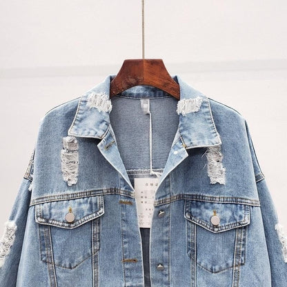 Chaqueta de Mezclilla Desgastada | Ideal para Primavera y Otoño