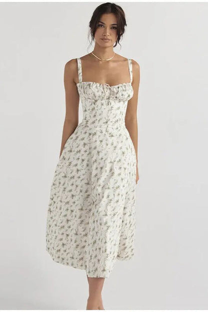 Vestido Midi con Corsé y Cordones | Ideal para Primavera y Verano