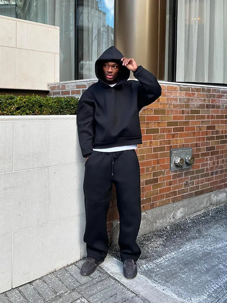 Conjunto de Sudadera con Capucha y Joggers para Hombre I Ideal para Otoño e Invierno