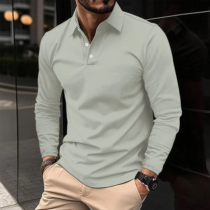 Camisa Polo para Hombre de Ajuste Slim con Mangas Largas I Ideal para Todas las Estaciones