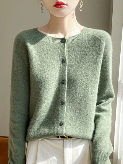 Cárdigan de punto mezcla de lana I Ideal para otoño e invierno
