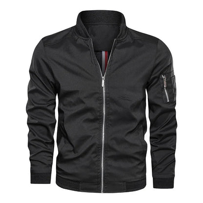 Chaqueta Bomber Ligera para Hombre con Cremallera y Puños Elásticos I Ideal para Primavera y Otoño