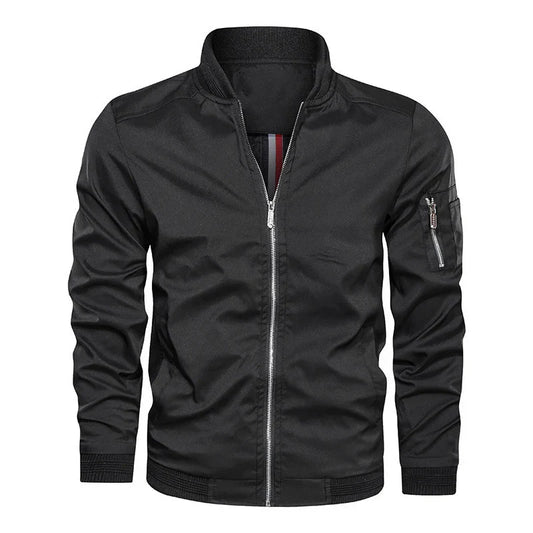 Chaqueta Bomber Ligera para Hombre con Cremallera y Puños Elásticos I Ideal para Primavera y Otoño