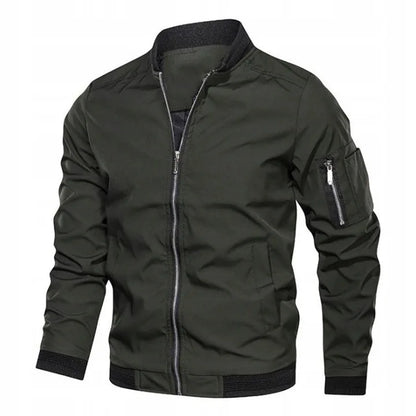 Chaqueta Bomber Ligera para Hombre con Cremallera y Puños Elásticos I Ideal para Primavera y Otoño